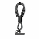 Lanyard su misura smartphone a cordino corto con caricatore Tipo-C color nero settima vista