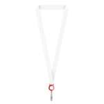 Lanyard su misura in poliestere con porta badge retrattile color rosso settima vista