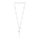 Lanyard su misura in poliestere con porta badge retrattile color bianco settima vista