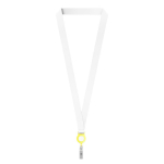 Lanyard su misura in poliestere con porta badge retrattile color giallo settima vista