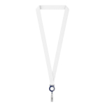 Lanyard su misura in poliestere con porta badge retrattile color blu oltremare settima vista
