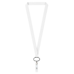 Lanyard su misura in poliestere con porta badge retrattile color nero settima vista