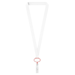 Lanyard su misura in poliestere con porta badge retrattile color rosso settima vista