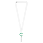 Lanyard su misura in poliestere con porta badge retrattile color verde bottiglia settima vista