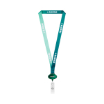 Lanyard su misura in poliestere con porta badge retrattile color verde bottiglia