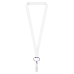 Lanyard su misura in poliestere con porta badge retrattile color viola settima vista