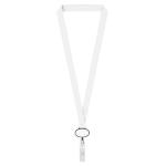 Lanyard su misura in poliestere con porta badge retrattile color blu oltremare settima vista