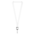 Lanyard porta badge su misura in poliestere per sublimazione color nero settima vista