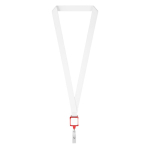 Lanyard porta badge su misura in poliestere per sublimazione color rosso settima vista