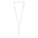 Lanyard porta badge su misura in poliestere per sublimazione color bianco settima vista