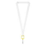 Lanyard porta badge su misura in poliestere per sublimazione color giallo settima vista