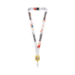 Lanyard porta badge su misura in poliestere per sublimazione color giallo