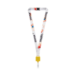 Lanyard porta badge su misura in poliestere per sublimazione color giallo