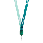 Lanyard porta badge su misura in poliestere per sublimazione color verde bottiglia