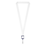 Lanyard porta badge su misura in poliestere per sublimazione color blu mare settima vista