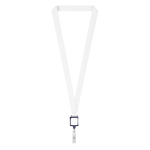 Lanyard porta badge su misura in poliestere per sublimazione color blu oltremare settima vista
