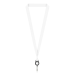 Lanyard in poliestere su misura per sublimazione con porta badge color nero settima vista