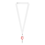 Lanyard in poliestere su misura per sublimazione con porta badge color rosso settima vista