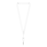 Lanyard in poliestere su misura per sublimazione con porta badge color bianco settima vista