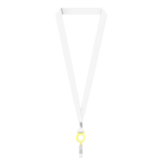 Lanyard in poliestere su misura per sublimazione con porta badge color giallo settima vista