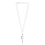 Lanyard in poliestere su misura per sublimazione con porta badge color arancione settima vista