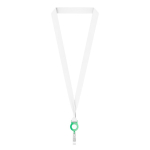 Lanyard in poliestere su misura per sublimazione con porta badge color verde bottiglia settima vista