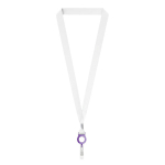 Lanyard in poliestere su misura per sublimazione con porta badge color viola settima vista