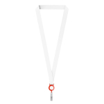 Lanyard porta badge su misura in RPET per sublimazione color rosso settima vista