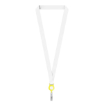 Lanyard porta badge su misura in RPET per sublimazione color giallo settima vista