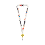 Lanyard porta badge su misura in RPET per sublimazione color giallo