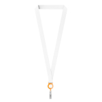 Lanyard porta badge su misura in RPET per sublimazione color arancione settima vista
