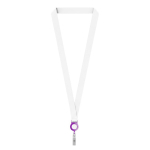 Lanyard porta badge su misura in RPET per sublimazione color viola settima vista