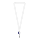 Lanyard porta badge su misura in RPET per sublimazione color blu mare settima vista