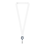 Lanyard porta badge su misura in RPET per sublimazione color blu oltremare settima vista