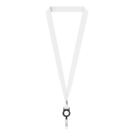 Lanyard porta badge su misura in RPET con dettaglio metallico color nero settima vista