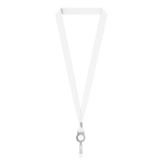 Lanyard porta badge su misura in RPET con dettaglio metallico color grigio settima vista