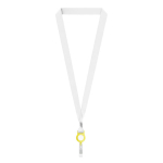Lanyard porta badge su misura in RPET con dettaglio metallico color giallo settima vista