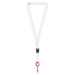Lanyard per sublimazione su misura con porta badge sganciabile color rosso settima vista