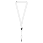Lanyard per sublimazione su misura con porta badge sganciabile color bianco settima vista