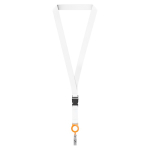 Lanyard per sublimazione su misura con porta badge sganciabile color arancione settima vista