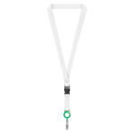 Lanyard per sublimazione su misura con porta badge sganciabile color verde bottiglia settima vista