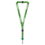 Lanyard per sublimazione su misura con porta badge sganciabile color verde bottiglia