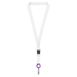 Lanyard per sublimazione su misura con porta badge sganciabile color viola settima vista
