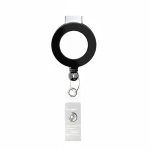 Porta badge retrattile tondo su misura personalizzabile ⌀2 color nero settima vista