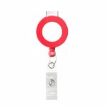 Porta badge retrattile tondo su misura personalizzabile ⌀2 color rosso settima vista