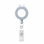 Porta badge retrattile tondo su misura personalizzabile ⌀2 color grigio settima vista