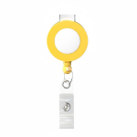 Porta badge retrattile tondo su misura personalizzabile ⌀2 color giallo settima vista