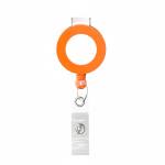 Porta badge retrattile tondo su misura personalizzabile ⌀2 color arancione settima vista