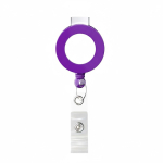Porta badge retrattile tondo su misura personalizzabile ⌀2 color viola settima vista