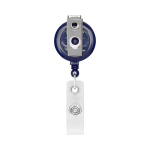 Porta badge retrattile tondo su misura personalizzabile ⌀2 color blu mare terza vista